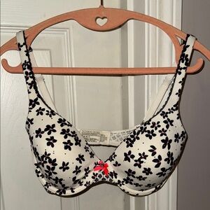 Victoria's Secret Floral Print Bra - Black and White